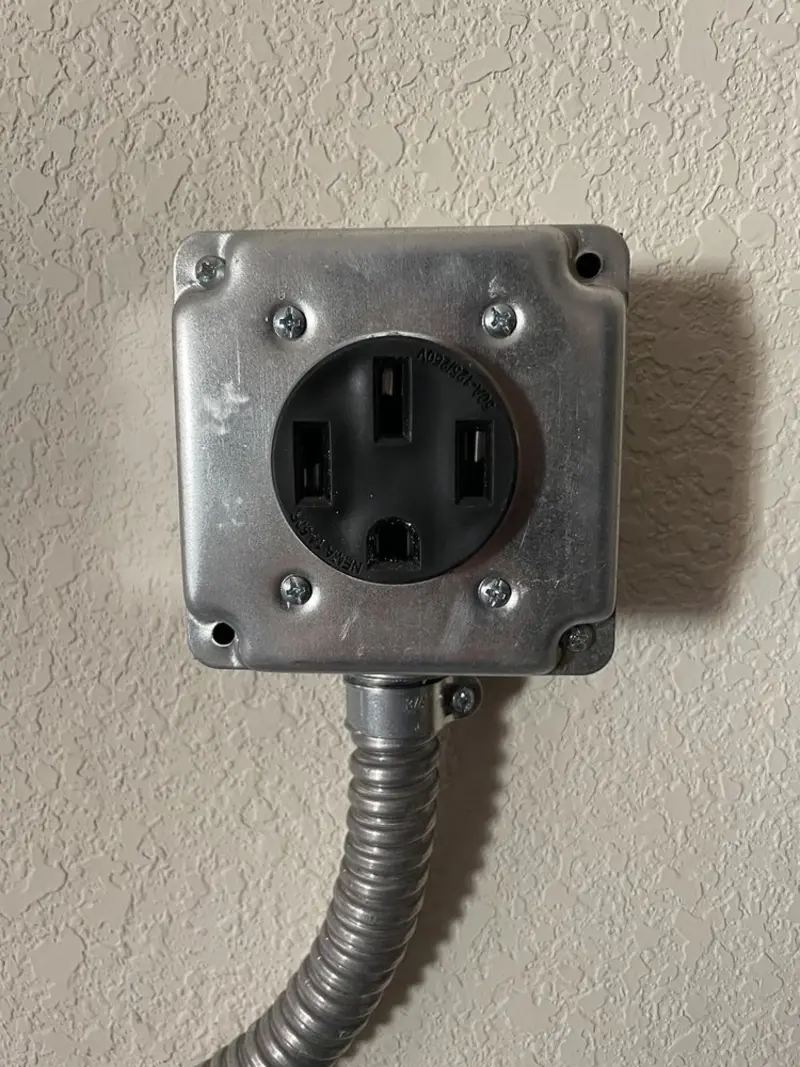 NEMA 14-50 outlet installed for Electrical Panel Upgrade in Southside